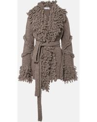 The Attico - Fringed Wool And Cashmere-Blend Cardigan - Lyst
