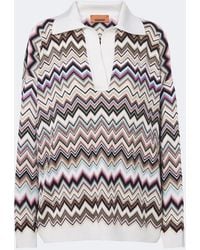 Missoni - Zigzag Polo Sweater - Lyst