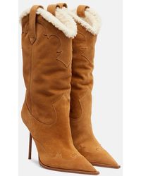 Paris Texas - Lidia 105 Suede Cowboy Boots - Lyst