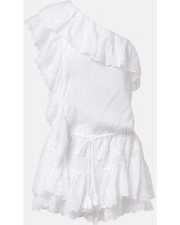 Isabel Marant - Lalia Embroidered Ruffled Minidress - Lyst