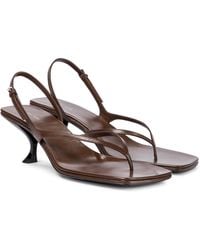 The Row Constance Leather Thong Sandals - Multicolor