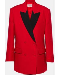 Valentino - Double-breasted Crepe Blazer - Lyst