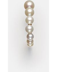 Sophie Bille Brahe - Petit Boucle De Perle 14Kt Hoop Earring With Freshwater Pearls - Lyst