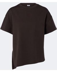 Loewe - Anagram Asymmetrical Cotton-Blend T-Shirt - Lyst