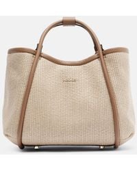 Max Mara - Marin Small Leather-Trimmed Top-Handle Bag - Lyst