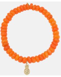 Sydney Evan - Armband Pineapple aus 14kt Gelbgold mit Diamanten und Opal - Lyst
