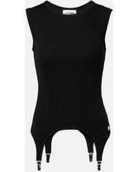 Jean Paul Gaultier - Ribbed-Knit Cotton Jersey Tank Top - Lyst