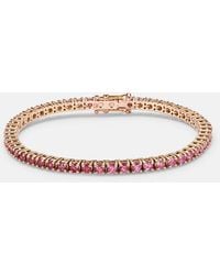 Roxanne First - 14Kt Rose Tennis Bracelet With Sapphires - Lyst