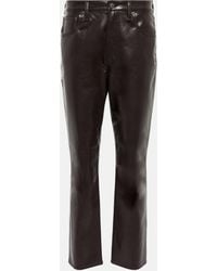 Citizens of Humanity - Jolene High-rise Slim-fit Leather-blend Pants - Lyst