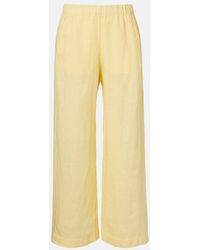 Velvet - Lola Linen Wide-Leg Pants - Lyst