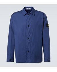 Stone Island - Hemdjacke Compass Aus Baumwoll-Canvas - Lyst