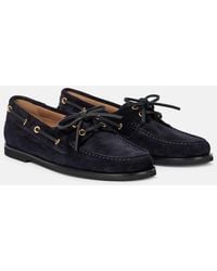 Gianvito Rossi - Vandee Suede Boat Shoes - Lyst