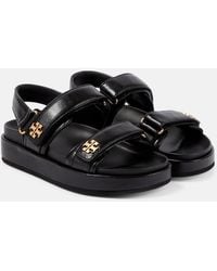 Tory Burch - Kira Leather Platform Sandals - Lyst