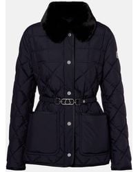 Moncler - Piumino Cygne Con Pelliccia Sintetica - Lyst