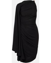 Bottega Veneta - Embellished Draped Jersey Midi Dress - Lyst