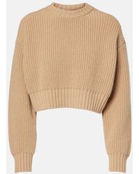 Bottega Veneta - Cropped-Pullover Aus Wolle Und Kaschmir - Lyst