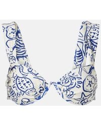 Jonathan Simkhai - Anniston Printed Bikini Top - Lyst