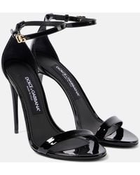 Dolce & Gabbana - 105 Patent Leather Sandals - Lyst