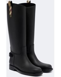 Burberry - Botas De Agua Check - Lyst