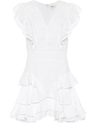 Étoile Isabel Marant Vestido corto Audrey de lino - Blanco