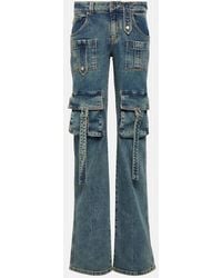 Blumarine - Low-Rise Denim Cargo Pants - Lyst