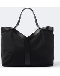 Saint Laurent - Y Large Leather-Trimmed Tote Bag - Lyst