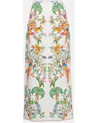 FARM Rio - Jupe Midi Imprimee En Lin - Lyst