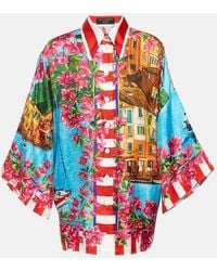 Dolce & Gabbana - Portofino Printed Silk Shirt - Lyst