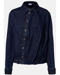 Loewe - Camisa De Denim Fruncida - Lyst