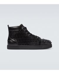Christian Louboutin Louis Spikes Sneakers - Black