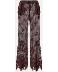 Melissa Odabash - Etta Cotton-Blend Lace Wide-Leg Pants - Lyst