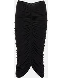 Norma Kamali - Jupe Midi A Taille Haute - Lyst