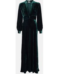 RIXO London - Robe Longue Emory En Velours - Lyst