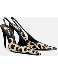 Saint Laurent - Guermantes Calf Hair Slingback Pumps - Lyst