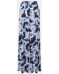 Dries Van Noten - Printed High-Rise Wide-Leg Pants - Lyst