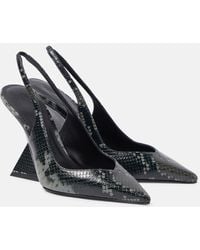 The Attico - Cheope 105 Leather Slingback Pumps - Lyst