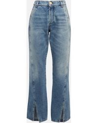 Balmain - High-rise Straight Jeans - Lyst