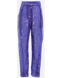 Blazé Milano - Sorraia Sequined Wide-Leg Pants - Lyst
