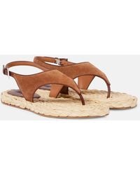 Paris Texas - Amalfi Suede Thong Sandals - Lyst