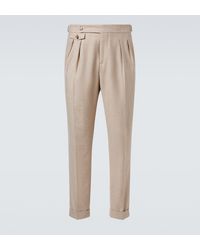 Brunello Cucinelli - Houndstooth Cashmere And Silk Suit Pants - Lyst
