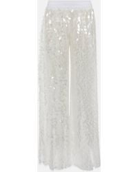 Norma Kamali - Sequined Straight Pants - Lyst