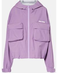 Miu Miu - Jacke Aus Canvas - Lyst