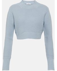 Max Mara - Pullover cropped Kaya in cashmere - Lyst