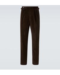 dunhill - Cotton And Cashmere Corduroy Straight Pants - Lyst