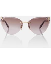 BVLGARI - Serpenti Viper Rimless Cat-Eye Sunglasses - Lyst