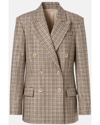 Brunello Cucinelli - Checked Virgin Wool Blazer - Lyst