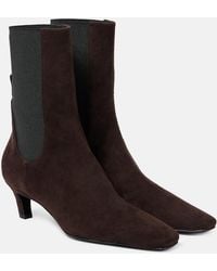 TOTEME - Suede Ankle Boots - Lyst