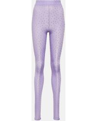 Alex Perry - Crystal-embellished Jersey Tights - Lyst