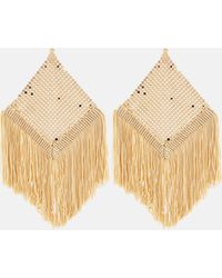 Rabanne - Fringed Chainmail Earrings - Lyst