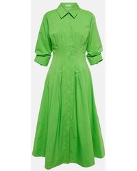 Jonathan Simkhai - Jazz Cotton-Blend Poplin Midi Shirt Dress - Lyst